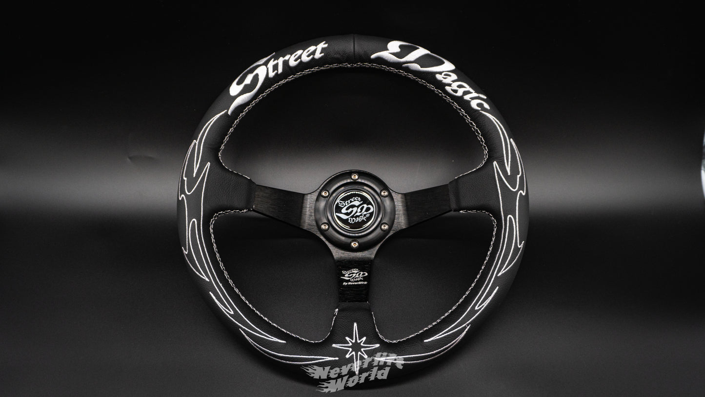 STREET MAGIC RACING WHEEL V2 - BLACK/WHITE