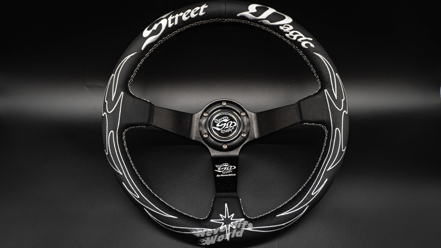 STREET MAGIC RACING WHEEL V2 - BLACK/WHITE