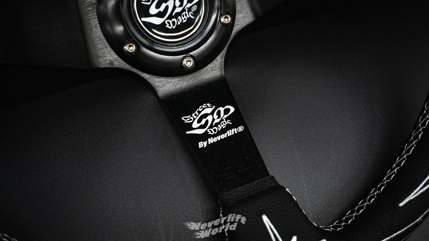 STREET MAGIC RACING WHEEL V2 - BLACK/WHITE