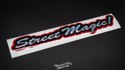 STREET MAGIC TRIPLE LAYER SCRIPT LOGO - SILVER GLITTER