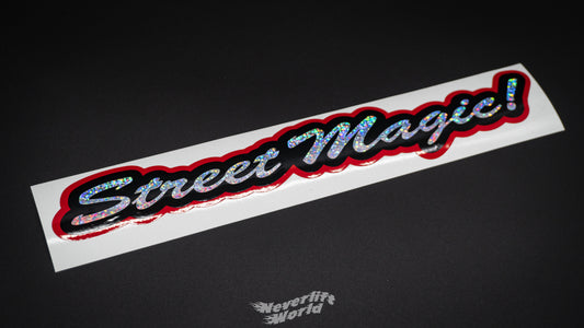 STREET MAGIC TRIPLE LAYER SCRIPT LOGO - SILVER GLITTER