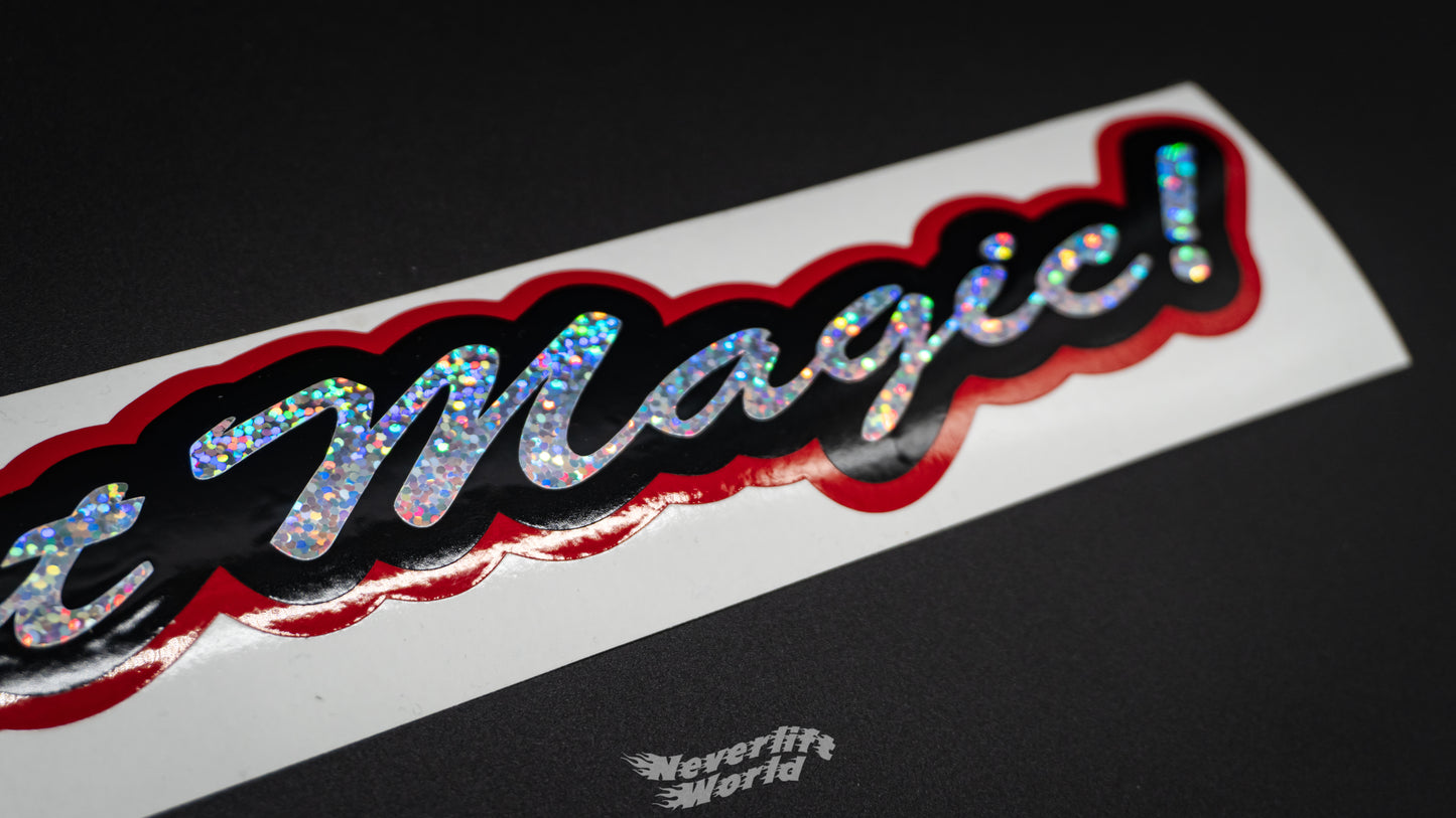 STREET MAGIC TRIPLE LAYER SCRIPT LOGO - SILVER GLITTER
