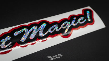 STREET MAGIC TRIPLE LAYER SCRIPT LOGO - SILVER GLITTER