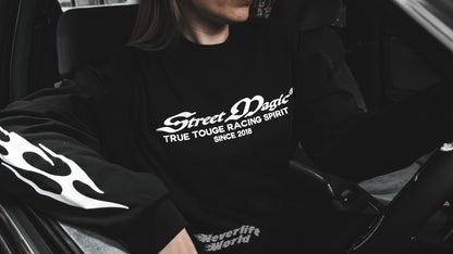 STREET MAGIC® STAPLE HEAVYWEIGHT LONGSLEEVE T-SHIRT - BLACK