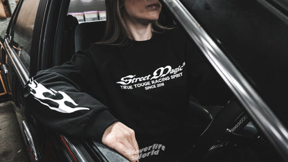 STREET MAGIC® STAPLE HEAVYWEIGHT LONGSLEEVE T-SHIRT - BLACK