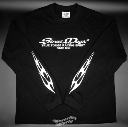 STREET MAGIC® STAPLE HEAVYWEIGHT LONGSLEEVE T-SHIRT - BLACK