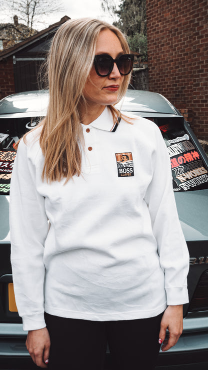 BOSS COFFEE LONG-SLEEVED POLO