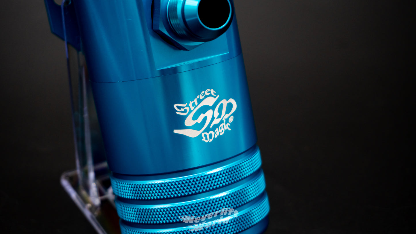 STREET MAGIC 6061 BILLET SINGLE CATCH CAN - HYPER BLUE
