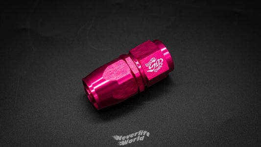 STREET MAGIC 6061 STRAIGHT FULL FLOW AN10 SWIVEL HOSE END - HOT STYLE PINK