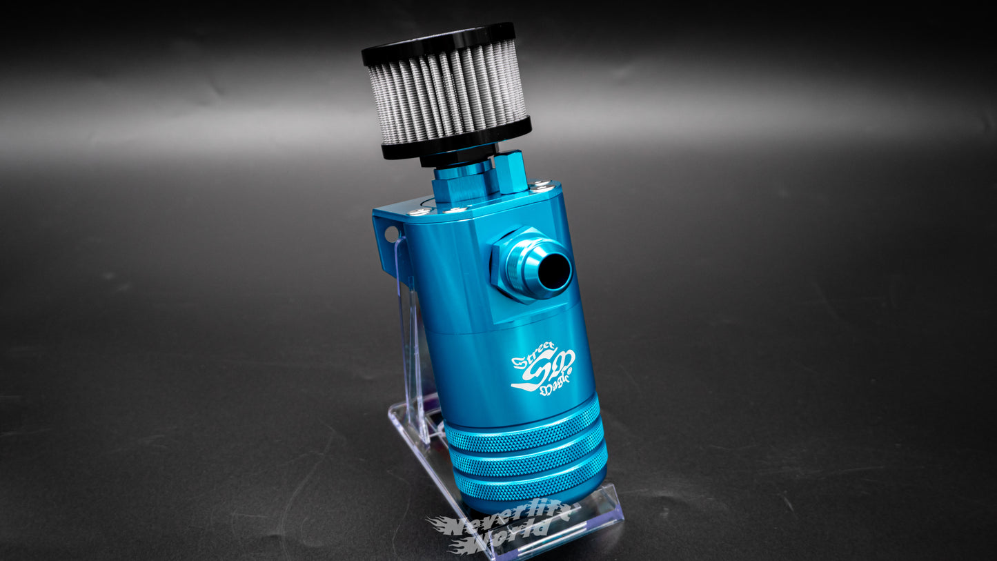 STREET MAGIC 6061 BILLET SINGLE CATCH CAN - HYPER BLUE