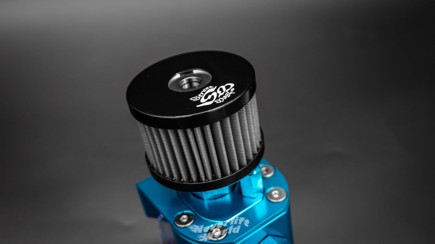 STREET MAGIC 6061 BILLET SINGLE CATCH CAN - HYPER BLUE