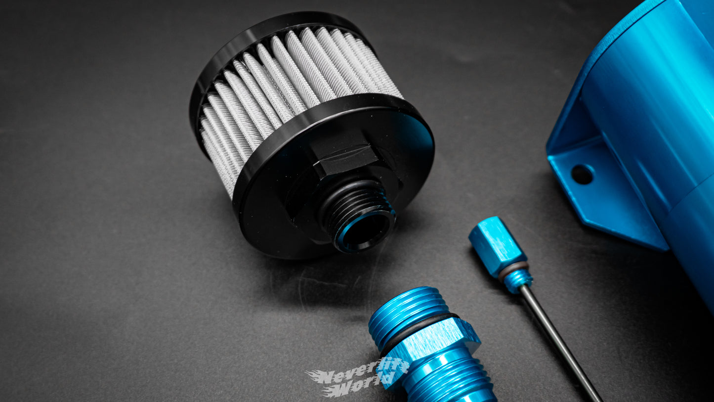 STREET MAGIC 6061 BILLET SINGLE CATCH CAN - HYPER BLUE