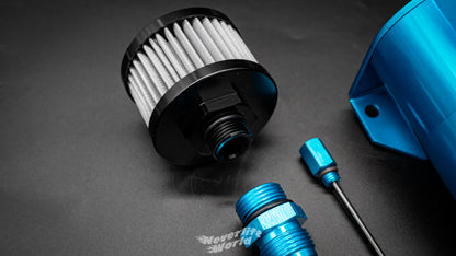STREET MAGIC 6061 BILLET SINGLE CATCH CAN - HYPER BLUE