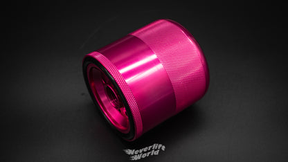 STREET MAGIC® 6061 BILLET OIL FILTER HOUSING HYPER PINK