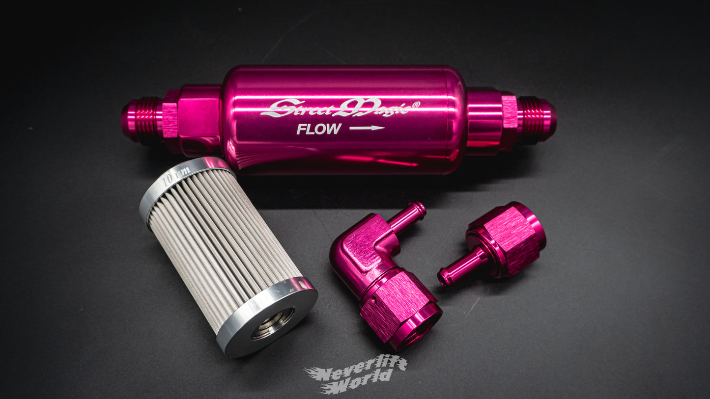 STREET MAGIC® AN10 POST PUMP FUEL FILTER