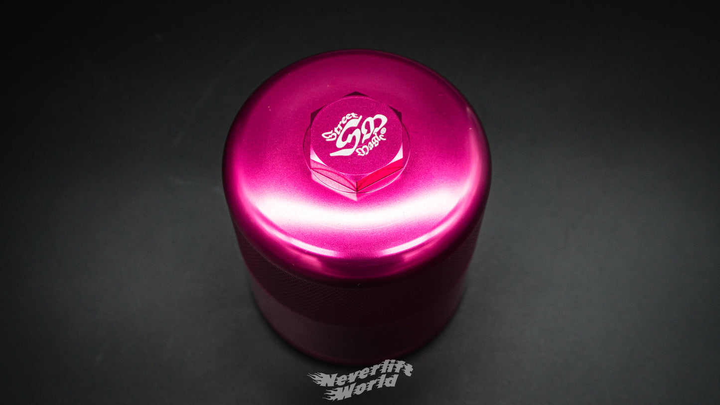STREET MAGIC® 6061 BILLET OIL FILTER HOUSING HYPER PINK
