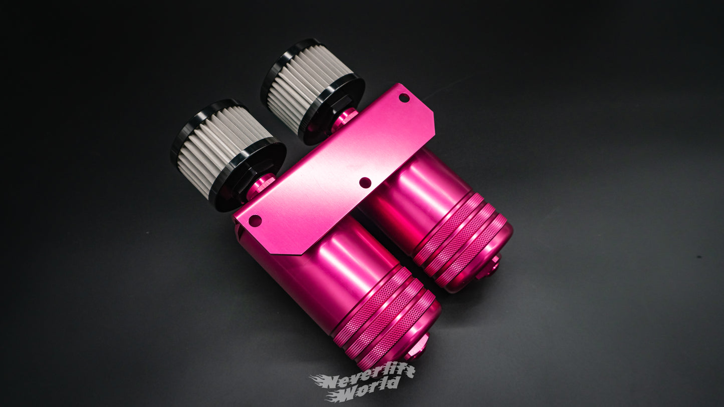 STREET MAGIC® DUAL CATCH CAN KIT - HYPER PINK