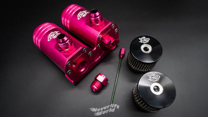 STREET MAGIC® DUAL CATCH CAN KIT - HYPER PINK