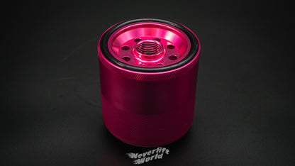 STREET MAGIC® 6061 BILLET OIL FILTER HOUSING HYPER PINK
