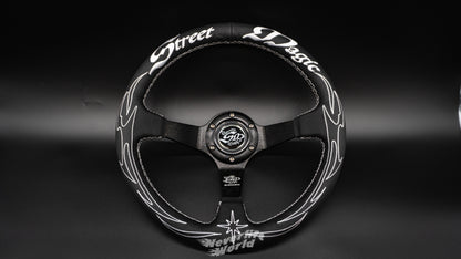 STREET MAGIC RACING WHEEL V2 - BLACK/WHITE