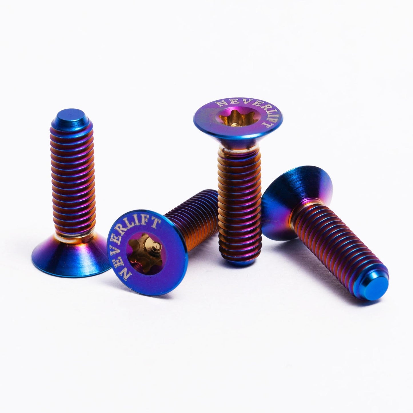 NEVERLIFT® TITANIUM RACING WHEEL BOLTS BLAZED BLUE